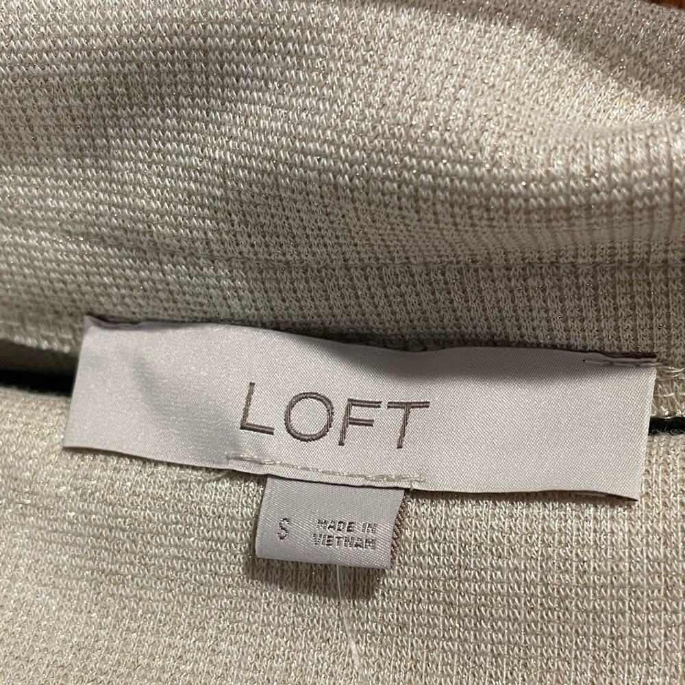 Loft cream sparkle sweater S - Picture 2 of 4